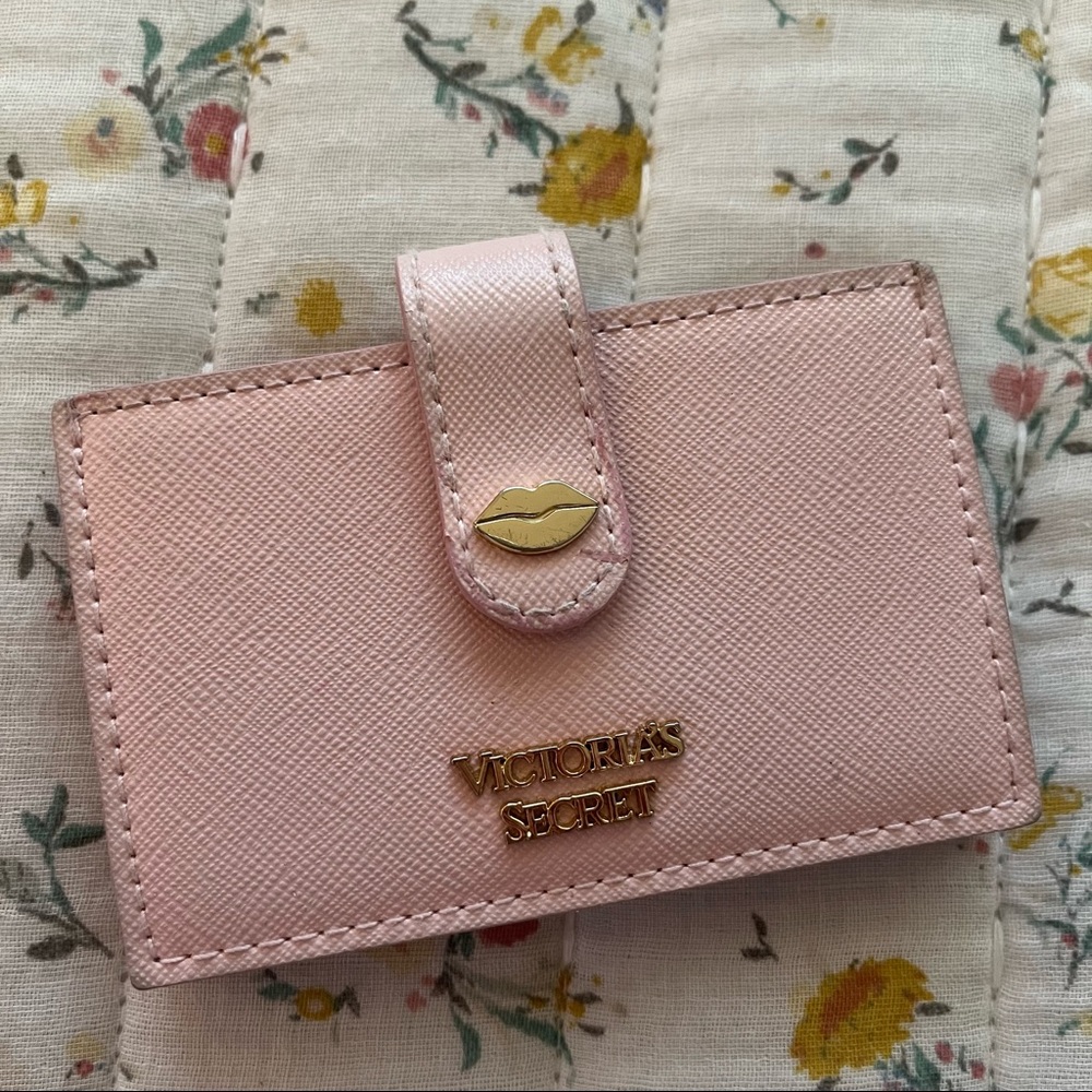 Pink Victoria Secret accordion wallet